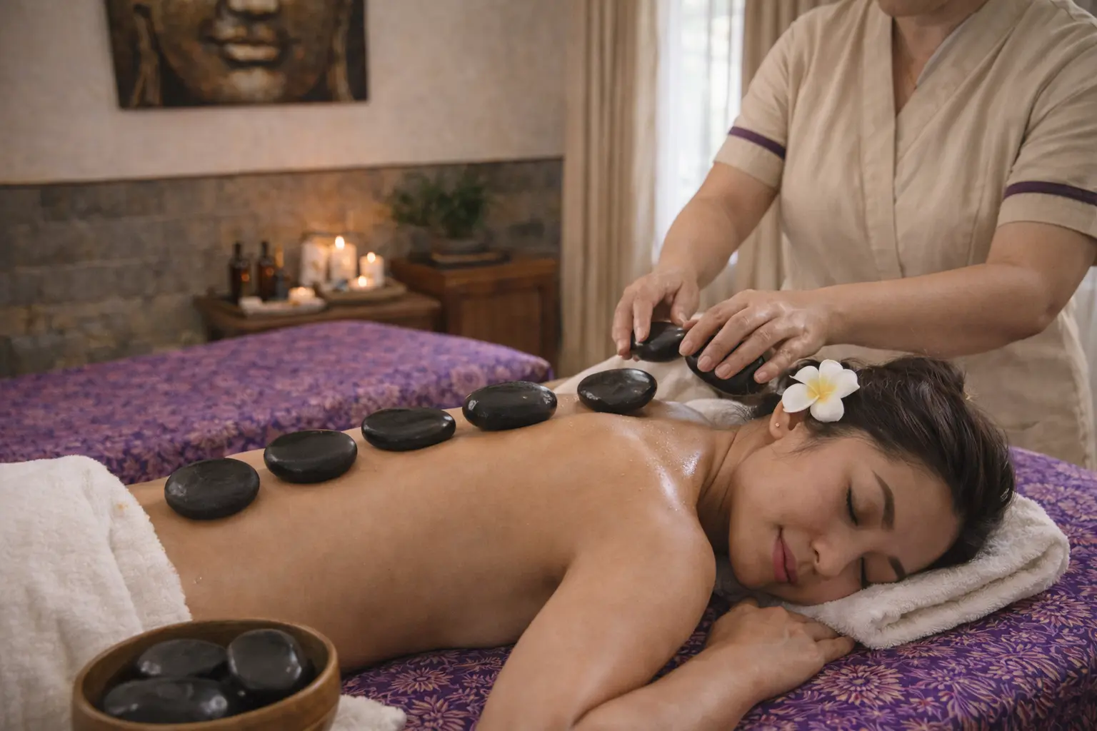 Terapia con Piedras Calientes